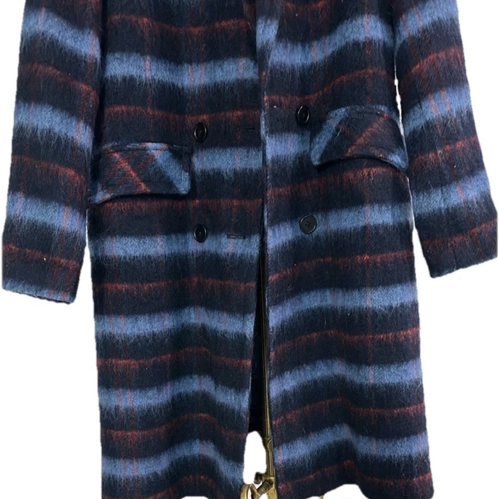 BCBGeneration - Stylish Blue and Black Striped Women's Coat - Picture 9 of 9